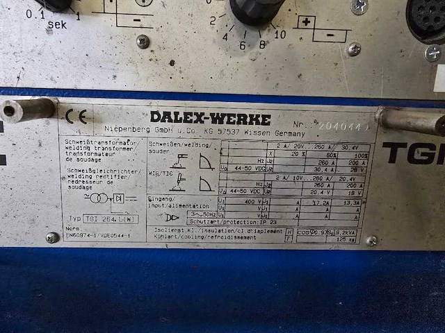 Dalex - tgi 264 l (w) - tig-lasmachine - afbeelding 5 van  5
