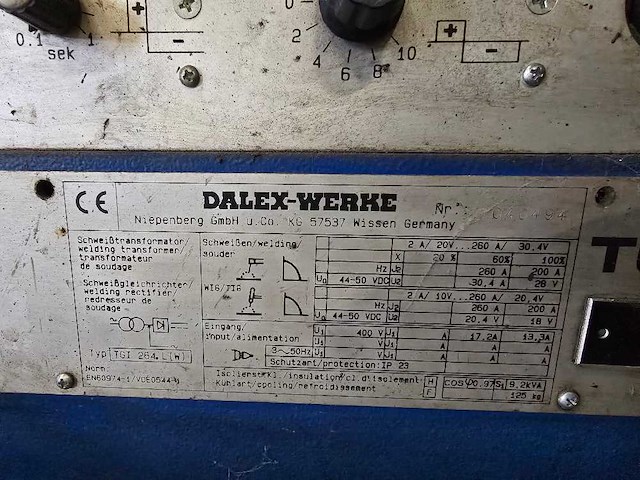 Dalex - tgi 264 l (w) - tig-lasmachine - afbeelding 6 van  6