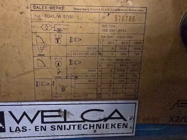 Dalex - tgkl w 57 - tig-lasmachine - afbeelding 5 van  5
