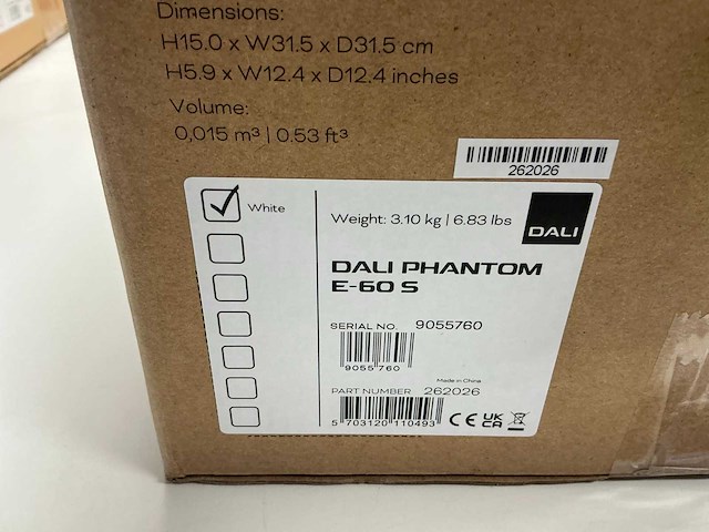 Dali phantom e-60 s white 2-delige inbouw speakerset - afbeelding 5 van  6