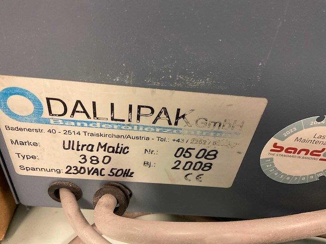 Dallipak ultramatic 380 omsnoeringsapparaat - afbeelding 4 van  4