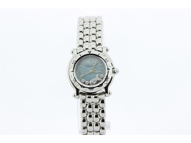 Dames polshorloge chopard, happy fish, blauwe wijzerplaat, bouwjaar ca 2000 - afbeelding 1 van  6