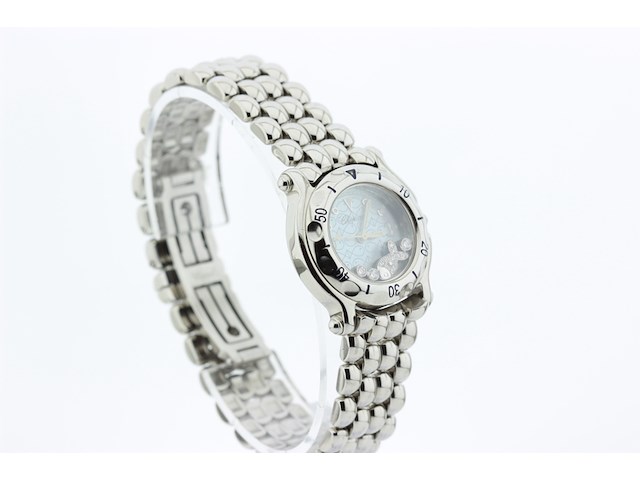Dames polshorloge chopard, happy fish, blauwe wijzerplaat, bouwjaar ca 2000 - afbeelding 2 van  6