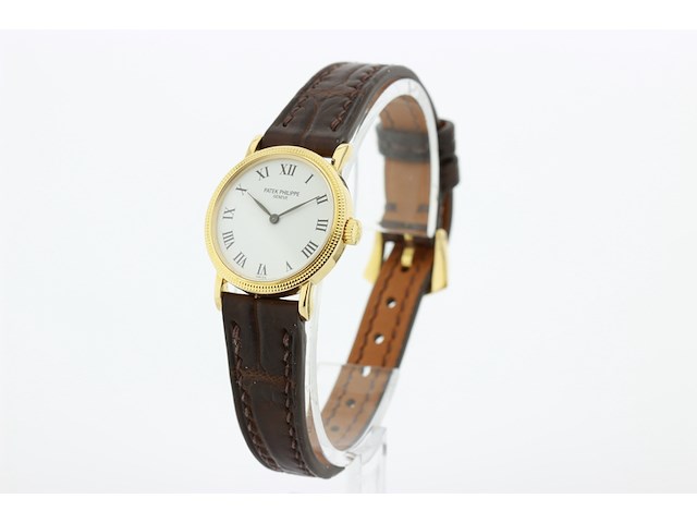 Dames polshorloge, patek philippe, calatrava, witte wijzerplaat, 1999 - afbeelding 4 van  13