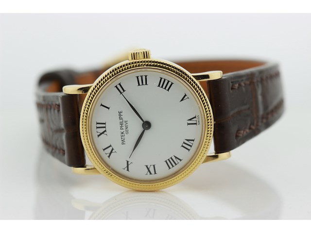 Dames polshorloge, patek philippe, calatrava, witte wijzerplaat, 1999 - afbeelding 6 van  13