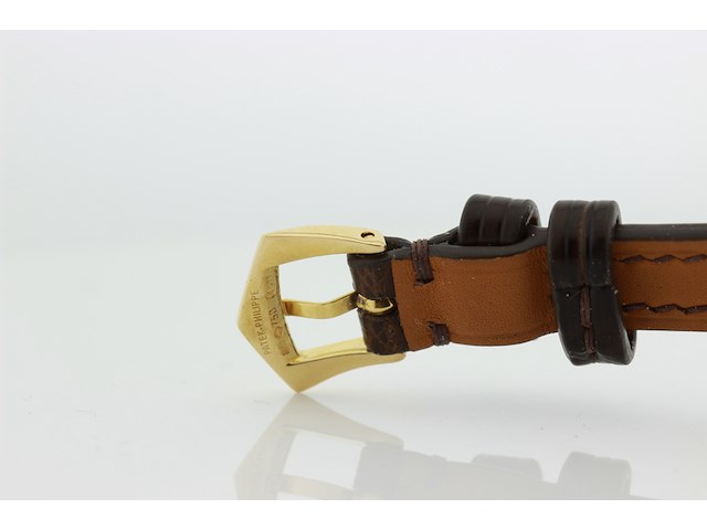 Dames polshorloge, patek philippe, calatrava, witte wijzerplaat, 1999 - afbeelding 8 van  13