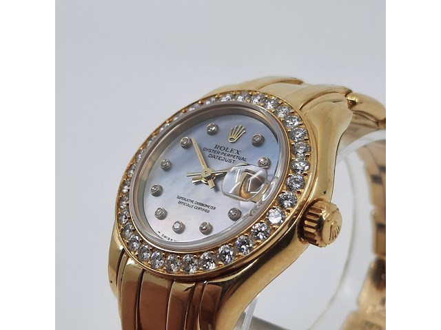 Dames polshorloge, rolex, datejust pearlmaster - afbeelding 2 van  24