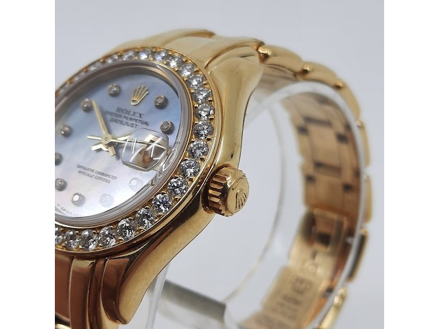 Dames polshorloge, rolex, datejust pearlmaster - afbeelding 3 van  24
