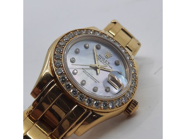 Dames polshorloge, rolex, datejust pearlmaster - afbeelding 16 van  24
