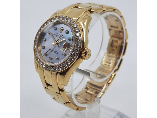 Dames polshorloge, rolex, datejust pearlmaster - afbeelding 18 van  24