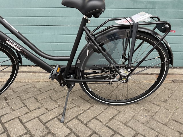 Dames stadsfiets 50 cm 3 versnellingen, pointer, vylora, mat zwart - afbeelding 7 van  11