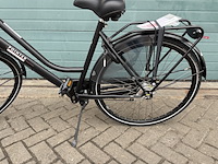 Dames stadsfiets 50 cm 3 versnellingen, pointer, vylora, mat zwart - afbeelding 7 van  11