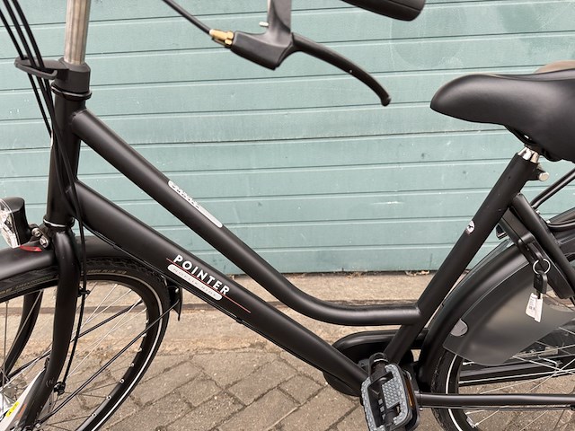 Dames stadsfiets 50 cm 3 versnellingen, pointer, vylora, mat zwart - afbeelding 8 van  11