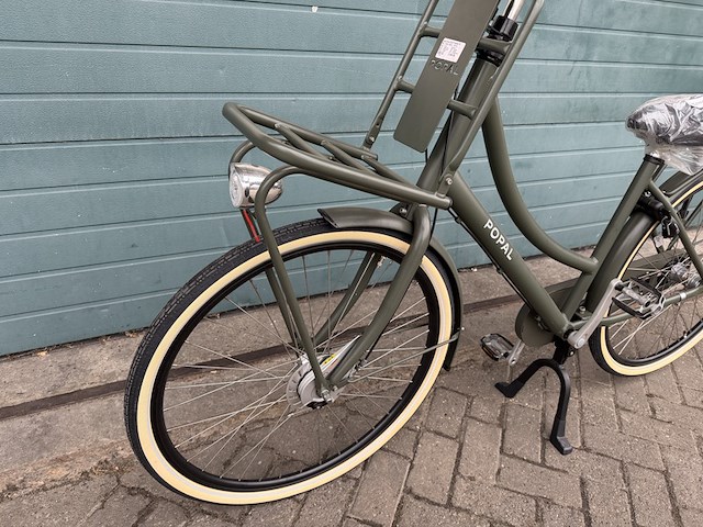 Dames stadsfiets 53 cm 3 versnellingen, popal daily dutch prestige n3, army green - afbeelding 5 van  16
