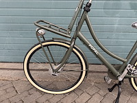 Dames stadsfiets 53 cm 3 versnellingen, popal daily dutch prestige n3, army green - afbeelding 11 van  16