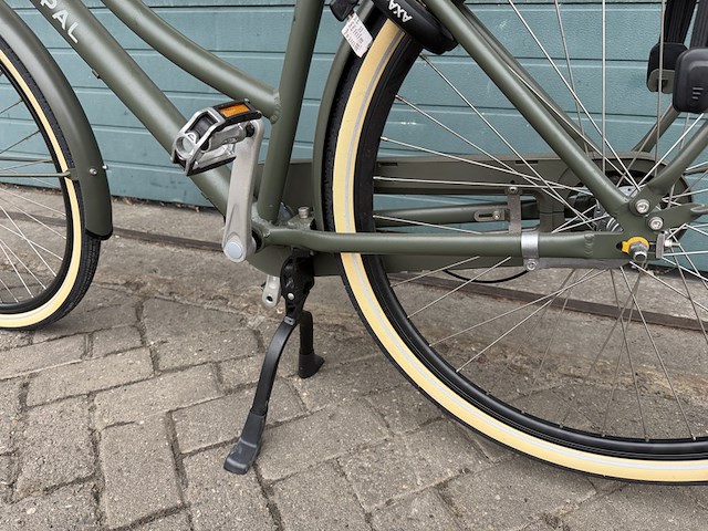 Dames stadsfiets 53 cm 3 versnellingen, popal daily dutch prestige n3, army green - afbeelding 16 van  16