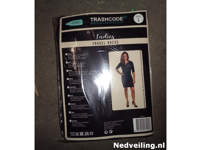 Dames travel dress zwart maat l - afbeelding 1 van  3