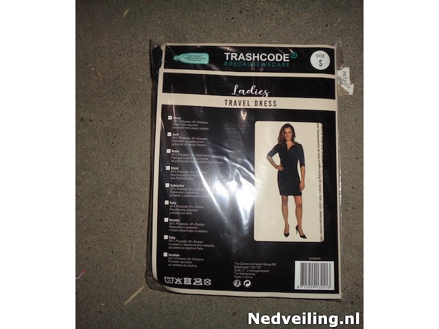 Dames travel dress zwart maat s - afbeelding 2 van  3