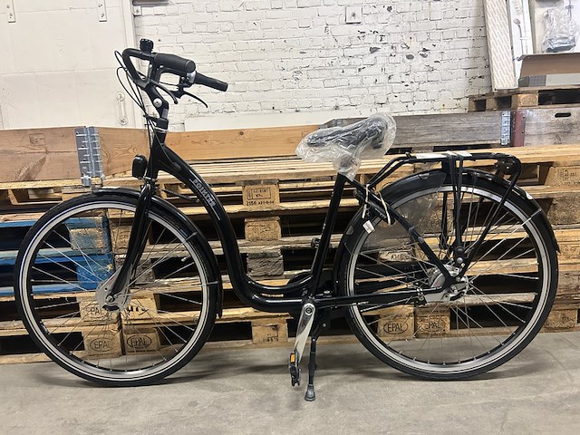 Damesfiets hoogte 50 7 versnellingen pointer, step-in mama, diamant black - afbeelding 1 van  11