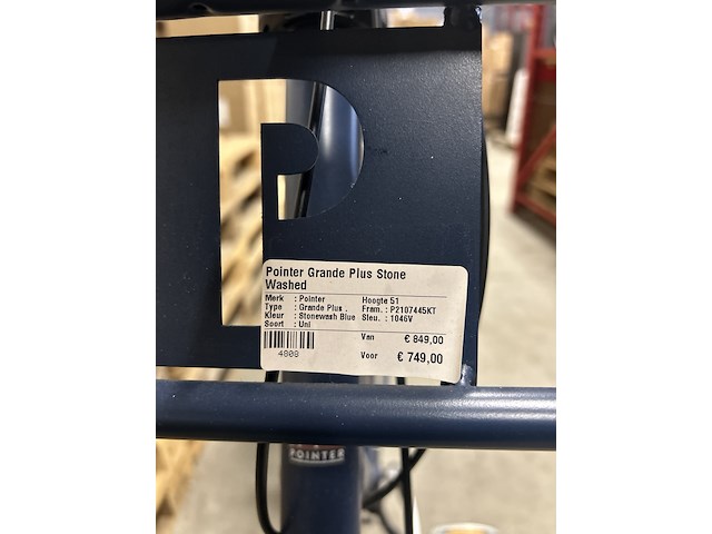Damesfiets hoogte 51 3 versnellingen pointer, grande plus, stonewash blue - afbeelding 4 van  12