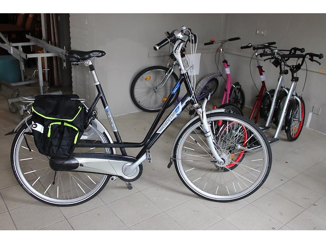 Damesfiets rih type delta met acht versnellingen en fietstassen. - afbeelding 1 van  4