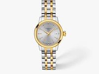 Dameshorloge tissot, classic dream t129.210.22.031.00 - 28mm, zilveren wijzerplaat, zilver/goudkleurige band - afbeelding 1 van  1