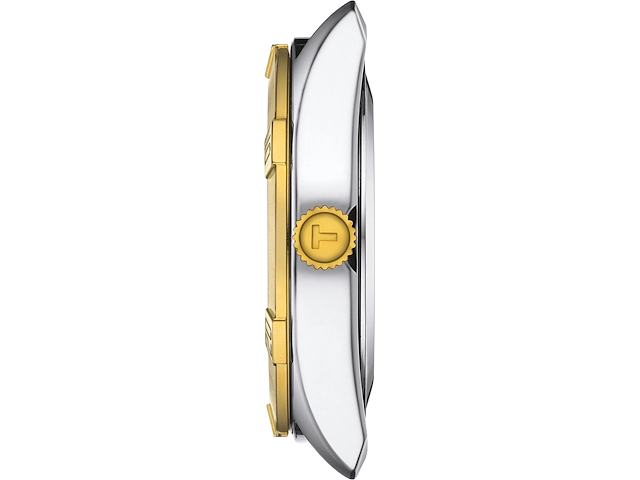 Dameshorloge tissot, t101.910.22.111.00 pr 100 sport chic 36mm, zilver / goudkleurig / wit parelmoer - afbeelding 2 van  3