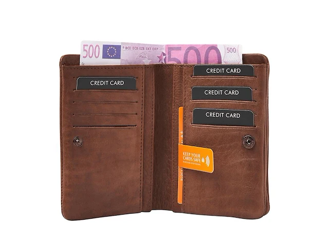 Damesportemonnee dr amsterdam, chestnut - afbeelding 3 van  5