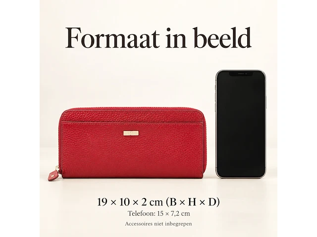 Damesportemonnee dr amsterdam, red - afbeelding 5 van  5