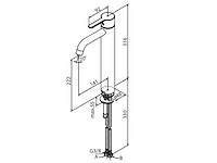 Damixa - silhouet - wastafelmengkraan large - afbeelding 2 van  5