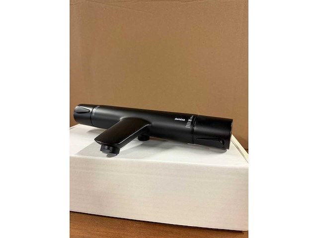 Damixa - silhouet 745006100 - badthermostaat met s-koppelingen mat zwart - afbeelding 1 van  3
