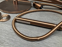 Damixa iris hoofddouche met wandarm glijstang en staaf handdouche brushed copper - afbeelding 3 van  10