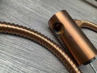 Damixa iris hoofddouche met wandarm glijstang en staaf handdouche brushed copper - afbeelding 5 van  10