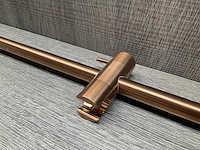 Damixa iris hoofddouche met wandarm glijstang en staaf handdouche brushed copper - afbeelding 8 van  10