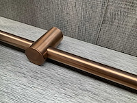 Damixa iris hoofddouche met wandarm glijstang en staaf handdouche brushed copper - afbeelding 9 van  10