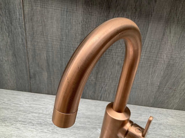 Damixa silhouet wastafelkraan brushed copper 29,5cm - afbeelding 4 van  6