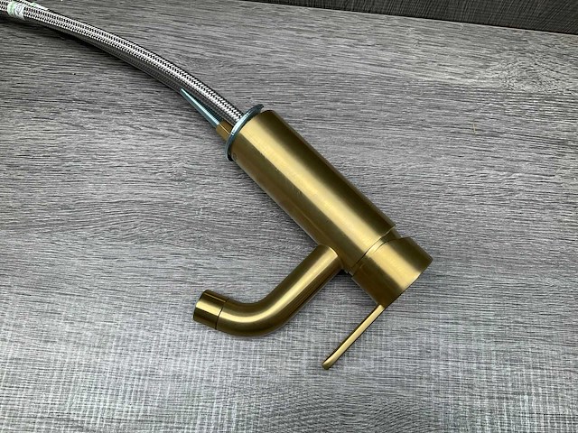 Damixa silhouet wastafelkraan mat messing pvd 16cm - afbeelding 6 van  7