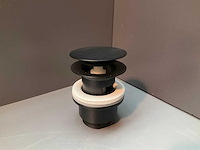 Damixa wastafelafvoerplug klikwaste mat zwart - afbeelding 1 van  4