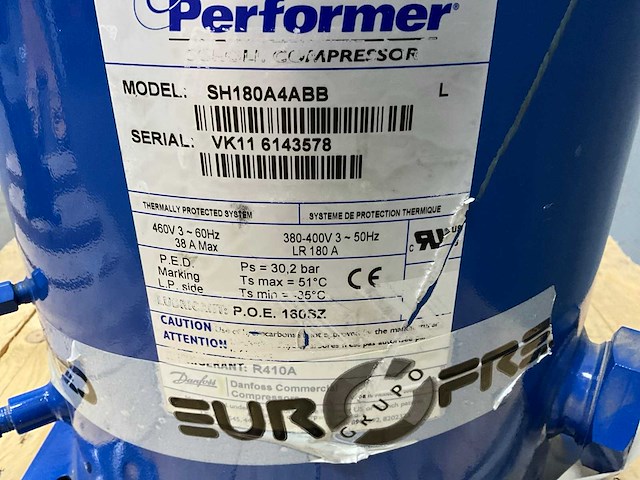 Danfloss - sh180a4abb - scrollcompressor - afbeelding 3 van  4