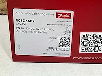 Danfoss 003z5602 drukverschilregelaar asv-pv dn20 5..25kpa 3/4"bn.dr. met epp isolatie - afbeelding 4 van  4