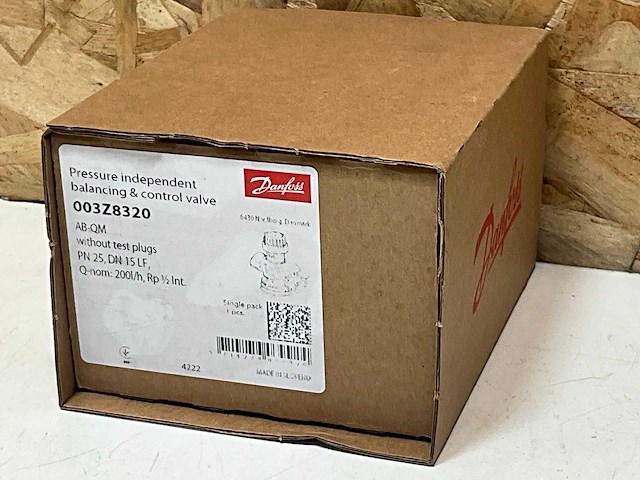Danfoss 003z8320 drukgecompenseerde regelafsluiter messing - afbeelding 2 van  3