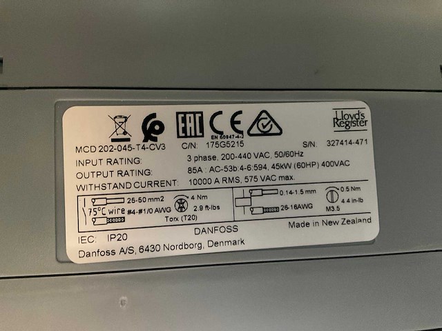 Danfoss compact starter mcd 202 frequentieregelaar - afbeelding 2 van  2