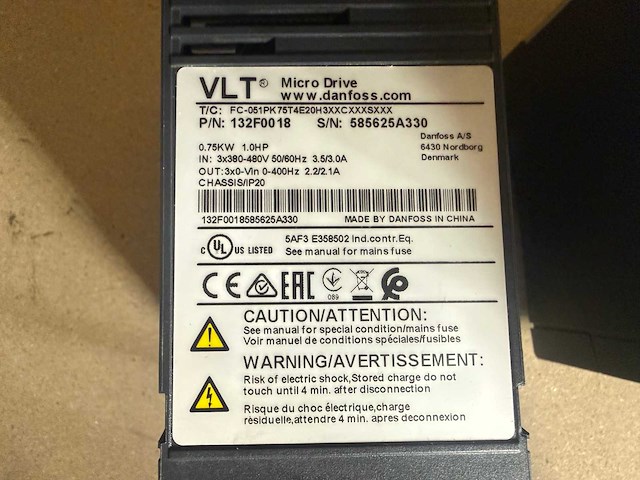 Danfoss fc-051 vlt micro drive frequentieregelaar (4x) - afbeelding 4 van  7