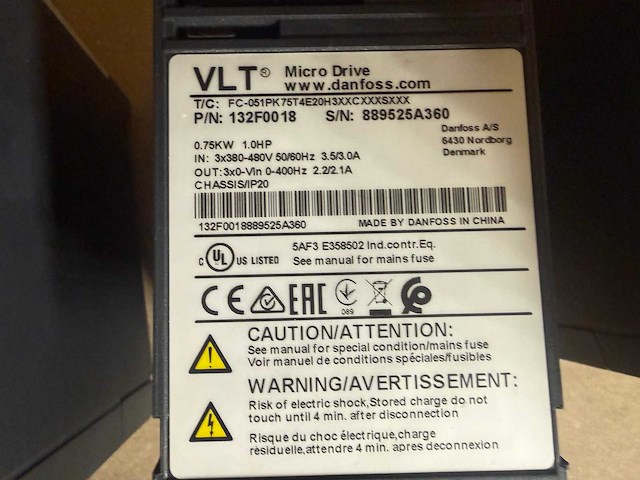 Danfoss fc-051 vlt micro drive frequentieregelaar (4x) - afbeelding 6 van  7