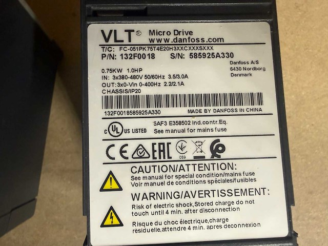 Danfoss fc-051 vlt micro drive frequentieregelaar (4x) - afbeelding 7 van  7