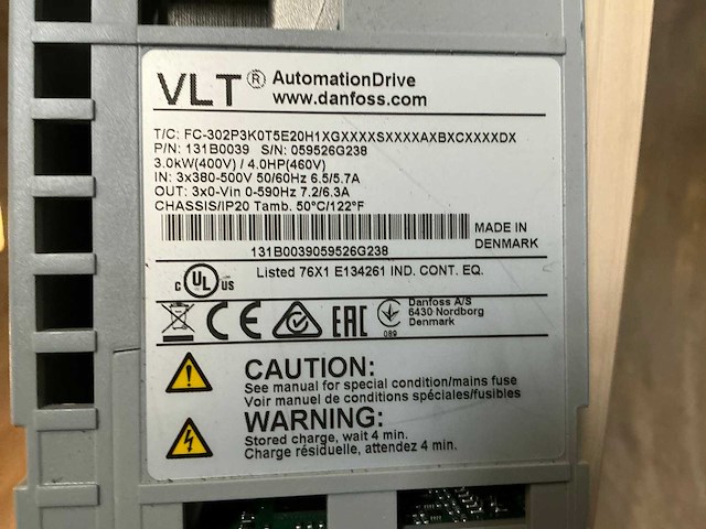 Danfoss fc-302 vlt automationdrive frequentieregelaar - afbeelding 3 van  3