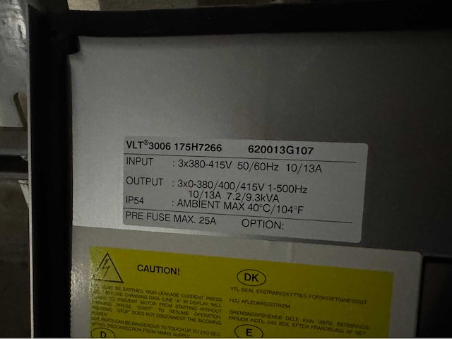 Danfoss frequentieregelaar set met schakelkast - afbeelding 4 van  15