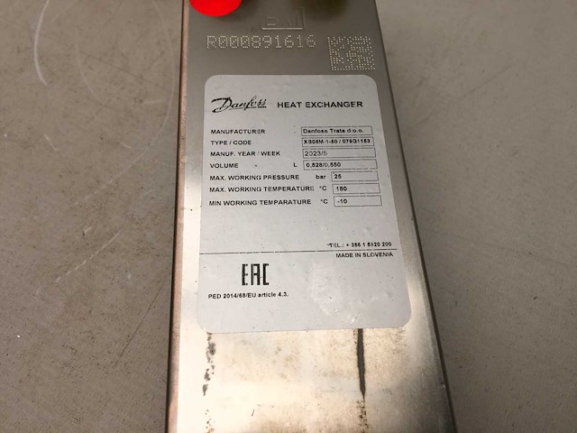 Danfoss gesoldeerde warmtewisselaar (2x) - afbeelding 4 van  5