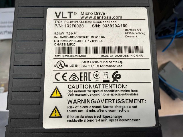 Danfoss microdrive fc-51 frequentieregelaar (2x) - afbeelding 2 van  2