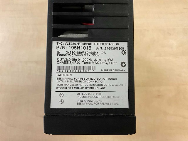 Danfoss vlt 2800 frequentieregelaar - afbeelding 3 van  3